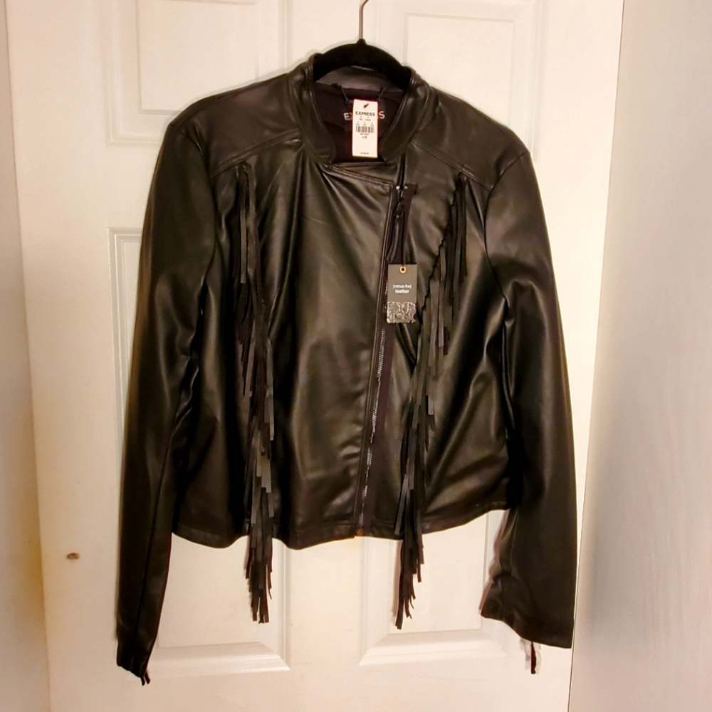 NWT Express Womens 90's Fringe Minus the Leather Jacket *PLUS Matching Bag*